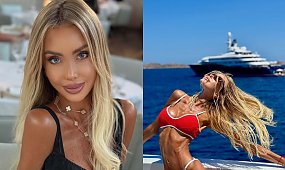 Julia Dybowska pozuje na luksusowym jachcie ledwo okryta. Fani nie gryzą się w język: "Umierający człowiek" [zdjęcia]