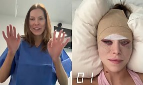 Julia von Stein zapuchnięta i obolała modli się o cud. Fani śledzą relację celebrytki z kliniki [zdjęcia]