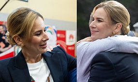 Marta Nawrocka porzuciła sztywne garsonki i wskoczyła w jeansy. Wszyscy patrzyli na ten jeden detal [zdjęcia]