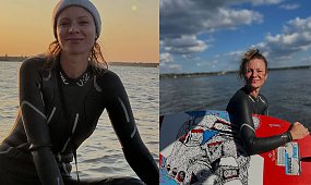 47-letnia Magdalena Boczarska wskoczyła w skąpym negliżu do lodowatego potoku. Fani zachwyceni formą aktorki [zdjęcia]