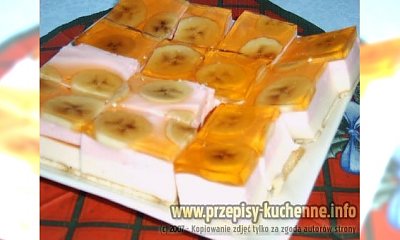 Sernik na zimno z bananami