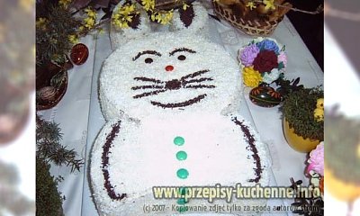 Tort orzechowo - czekoladowy Zajączek