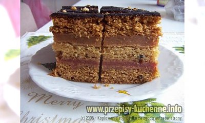 Biszkopt piernikowy z marmoladą