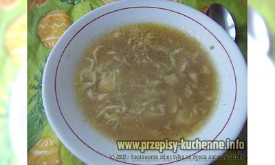Zupa grzybowa z lanymi kluskami