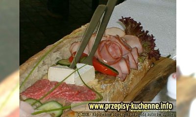 Bagietka z przystawkami i smakołykami