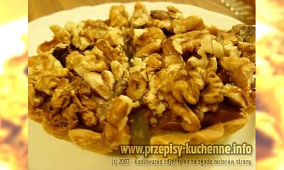 Tarta z orzechami i toffi