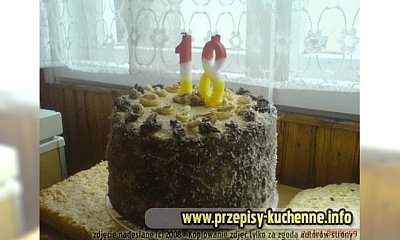 Tort makowy z masą kakaową