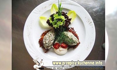 Tatar z matijasa bałtyckiego z twarożkiem na plackach ziemniaczanych