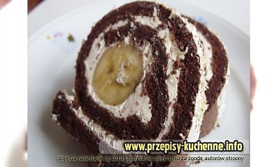 Rolada zwijana z bananem