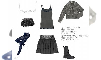 Falbanki w stylu glam rock