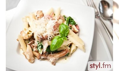 Penne z kurczakiem i kurkami