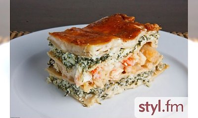 Lasagne ze szpinakiem i sosem grzybowym