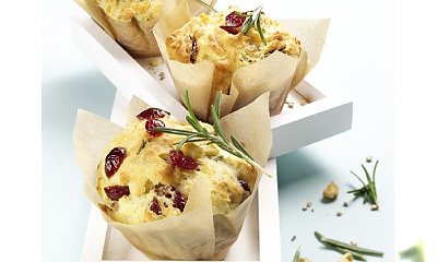 Muffiny z rozmarynem i cranberries - zobacz przepis