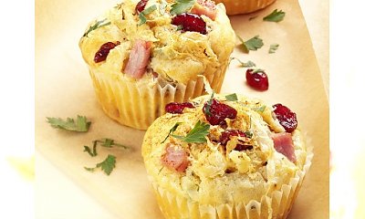 Muffiny z kiszoną kapustą i cranberries - przepis kulinarny