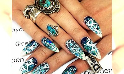 Ozdobny manicure w carskim stylu! Modne paznokcie "na bogato"