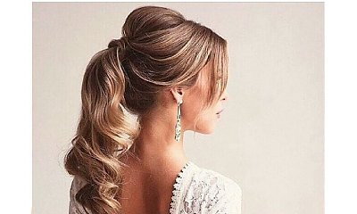 Fryzury z długich blond włosów na świąteczną imprezę w klubie