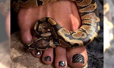 Manicure z prawdziwą skórą węża - Hit czy Kit?