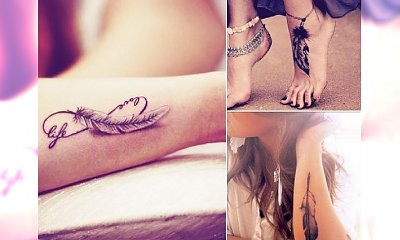 Feather tattoo - aż 30 niepowtarzalnych i subtelnych wzorków!