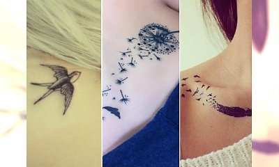 Dmuchawce, piórka, serduszka - super dziewczęce tatuaże na każdą częsc ciała