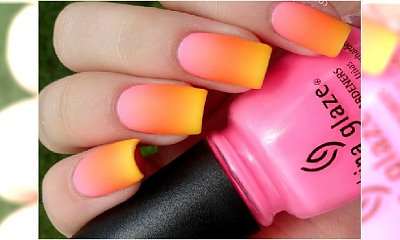 Neonowy manicure ombre - super pomysły na kolorowe paznokcie