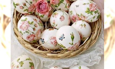 Śliczne pisanki z decoupage'u - galeria wzorów