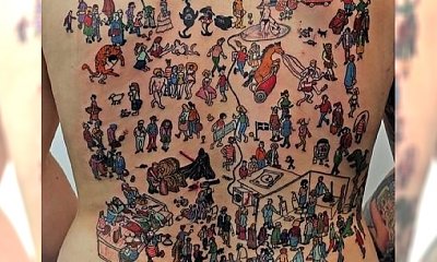 Gdzie jest Wally? - Tatuaże z humorem zrobione w śmiesznych miejscach