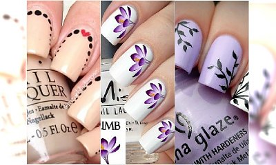 Lekki i dziewczęcy manicure na wiosnę - 20 pomysłów na niebanalne wzorki