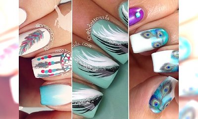 Manicure w piórka - uroczy mani, który zawładnie Waszymi sercami!