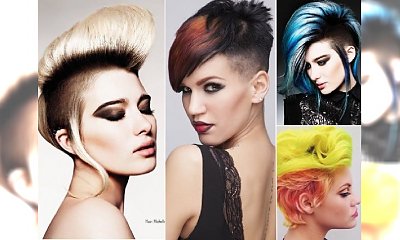 Krótkie fryzury- irokez, szalony kolor i wygolone boki, czyli coś dla odważnych kobiet!
