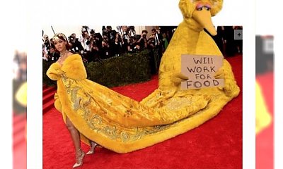 Cały Internet śmieje się z sukni Rihanny na MET Gala 2015 - Najśmieszniejsze memy
