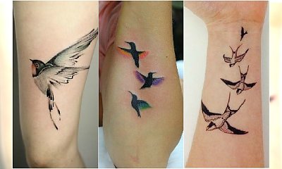 Tatuaż ptaki - urocze wzory tatuażu na ręce, plecy i nogi