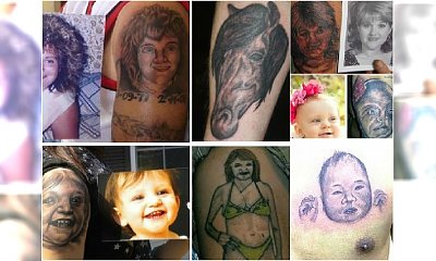 Ups, trochę nie wyszło... Najbardziej nieudane pamiątkowe tatuaże z dziećmi, ukochanymi i idolami