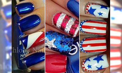 Super manicure z motywem flagi USA dla marzycielek o amerykańskim śnie!