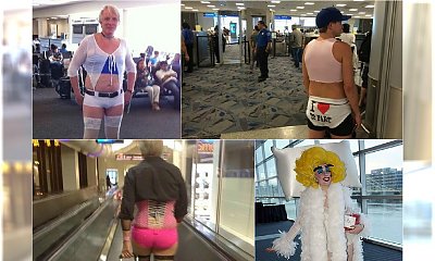 W takich strojach nie powinni wpuszczać do samolotu!!! Najgorsze "outfity" podpatrzone na lotniskach.