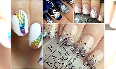 Manicure z brokatem i cekinami. Błyśnij na wakacyjnej imprezie!