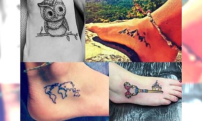 15 stylowych tatuaży na stopę - galeria inspiracji