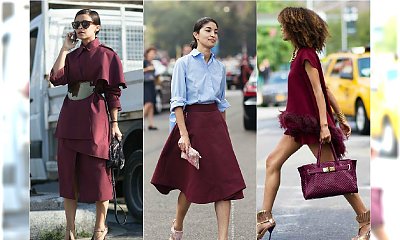 Przewodnik po kolorze marsala na sezon 2015 - Inspiracje Street Style
