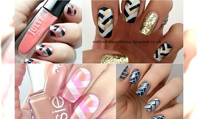 Przeplatany manicure - Zobacz galerię najpiękniejszych wzorów Herringbone na paznokciach!