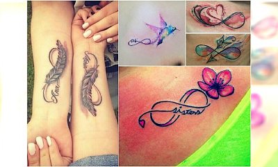 Kolorowy tatuaż z symbolem nieskończoności - 28 najlepszych wzorów dla dziewczyn