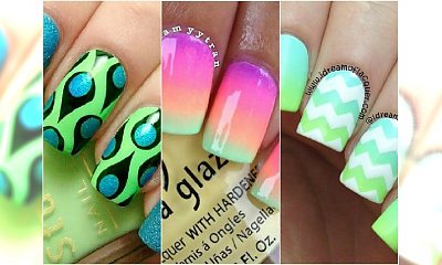 Kolorowy manicure na lato - wielki miks wzorków na paznokcie