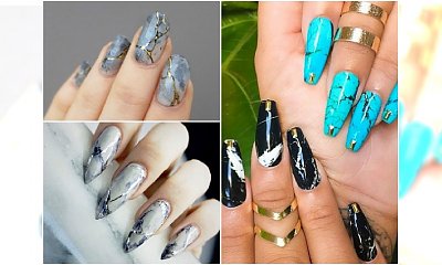 Marmurkowe wzory na paznokcie. Skuś się na ten hipsterski manicure!