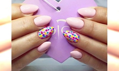 Dziewczęcy manicure dla kobiet kochających wszystkie kolory tęczy - TRENDY 2015