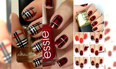 TUTORIAL: Paznokcie w kratę szkocką i Burberry. Super trend na jesień!