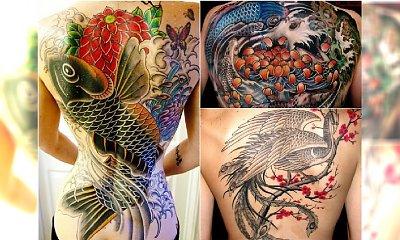 HOT TREND: Japoński tatuaż. Duże, kolorowe wzory na ręce i plecy