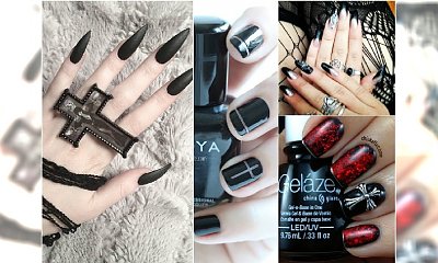 Gotycki manicure - super pomysły na czarne paznokcie