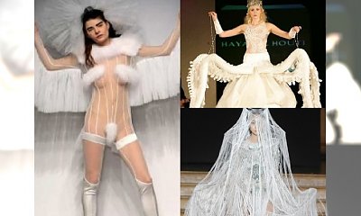 Nie możemy w to uwierzyć! Taka "moda" powinna być zabroniona - Zobacz najgorsze suknie ślubne z wybiegów mody