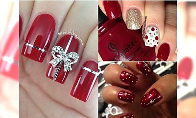 Czerwony manicure na święta - te wzorki was urzekną!