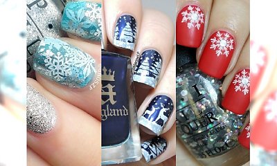 Stamping nails na zimę. Śliczne wzorki, które warto wypróbować!