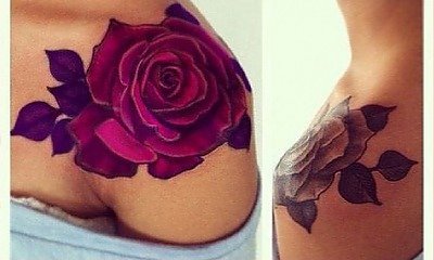 Rose tattoo-najmodniejszy wzór tatuażu dla kobiet
