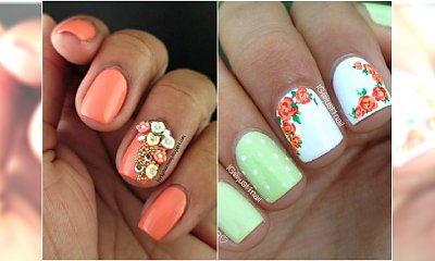 Wiosenny manicure - 20 niezwykłych pomysłów na paznokcie z aplikacjami i folią transferową